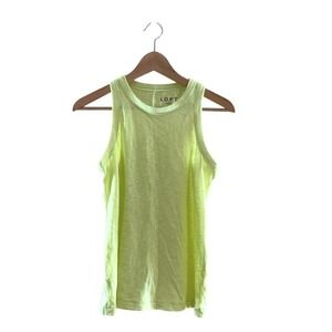 LOFT Women's Lime Green Tank Top‎ Size Small NWT